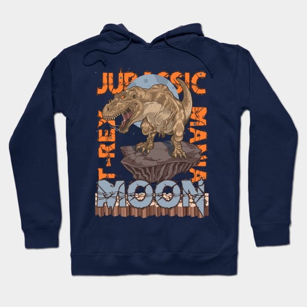 Jurassic Moon I TRex Mania Hoodie by black8elise